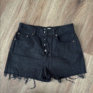 Black Denim Women's Shorts